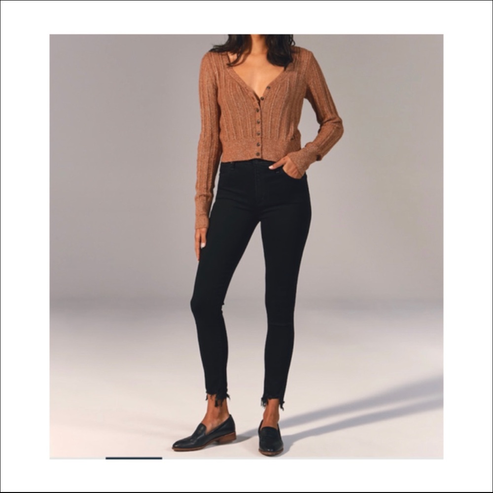 A&F Super Skinny Ankle High Rise Denim
